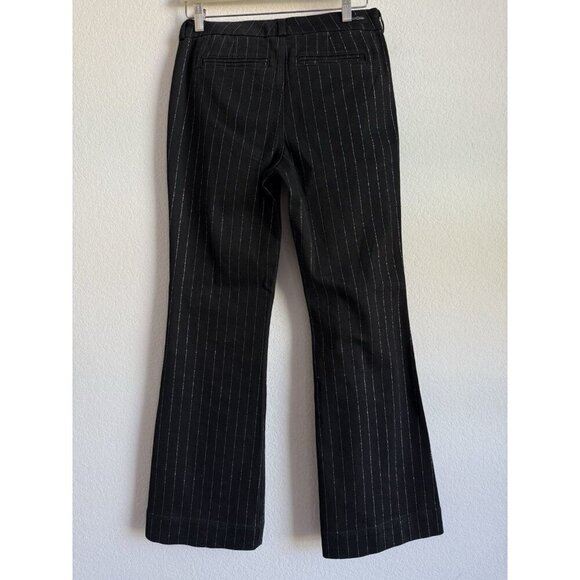 Liverpool Women's Mid-Rise Flare Trouser Pants Shimmer Pinstripe Denim Size 4/27 - Picture 3 of 11